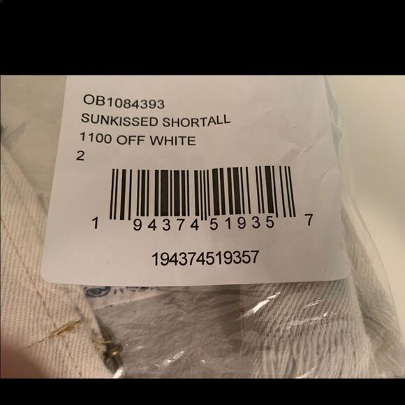 🔥Host Pick Free People Sunkissed Shortall Denim Overall Zip Off White Size 2 - Picture 8 of 12